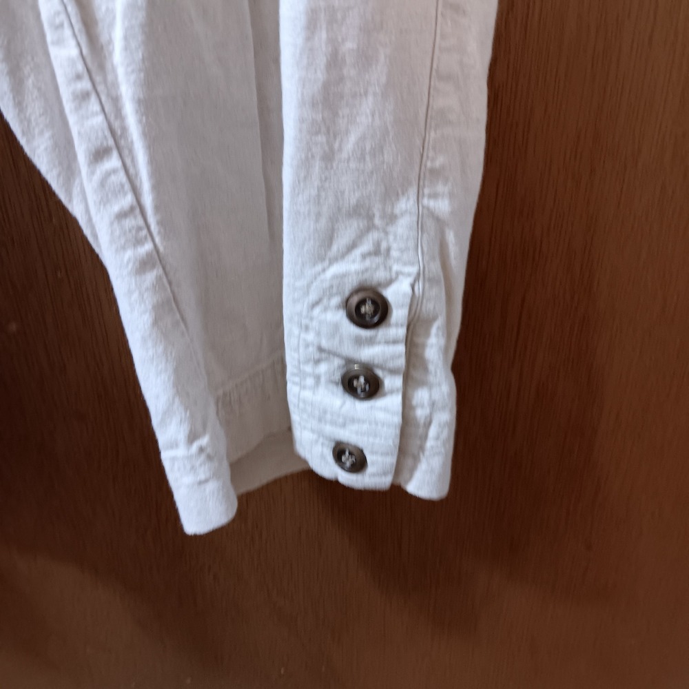 Cathy Daniels Womens Tan Capri Pants Size 12 Button Accent Linen Blend‎ Casual - Picture 2 of 5